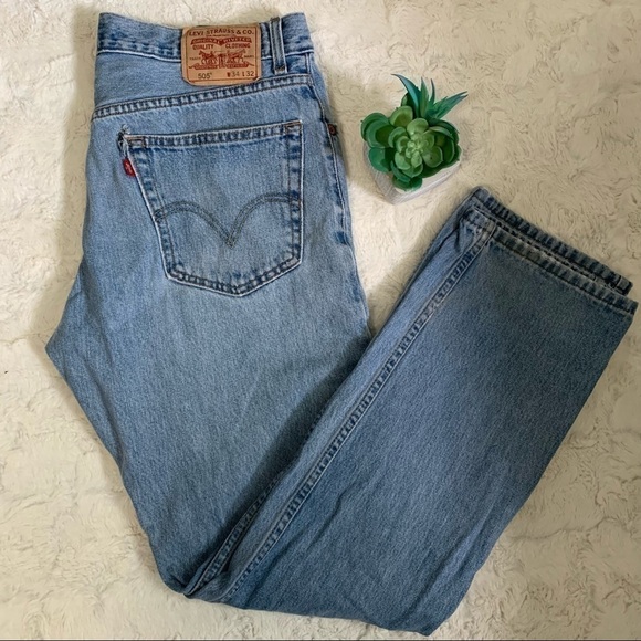 VINTAGE Levi’s 505 regular fit red tab jeans size 34/32 - Picture 2 of 7